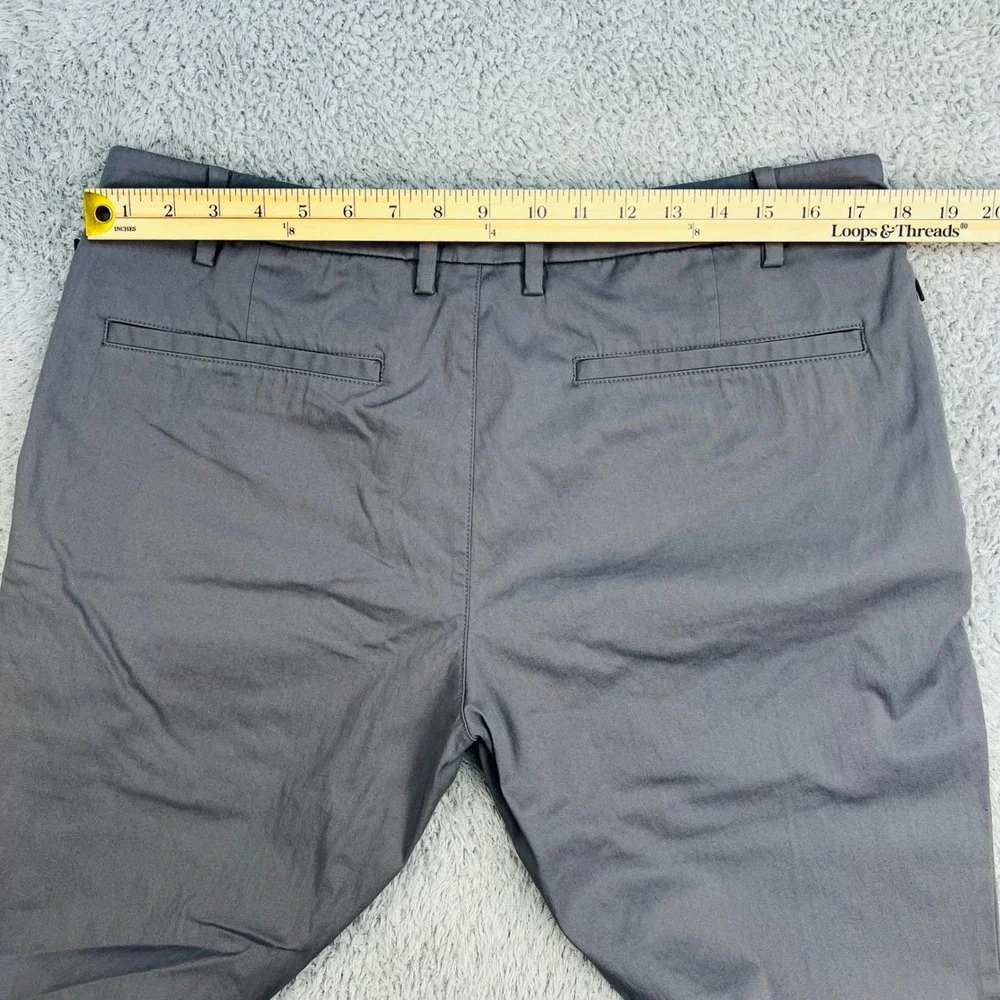 Birddogs‎ Men's Gray Stretch Khaki Pants 36x34 Built-In Liner Boomstick 5-Pocket